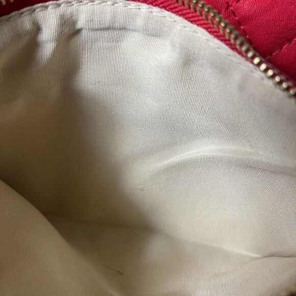 Aldo red quilted crossbody bag with gold tone latch closure. - Picture 9 of 12